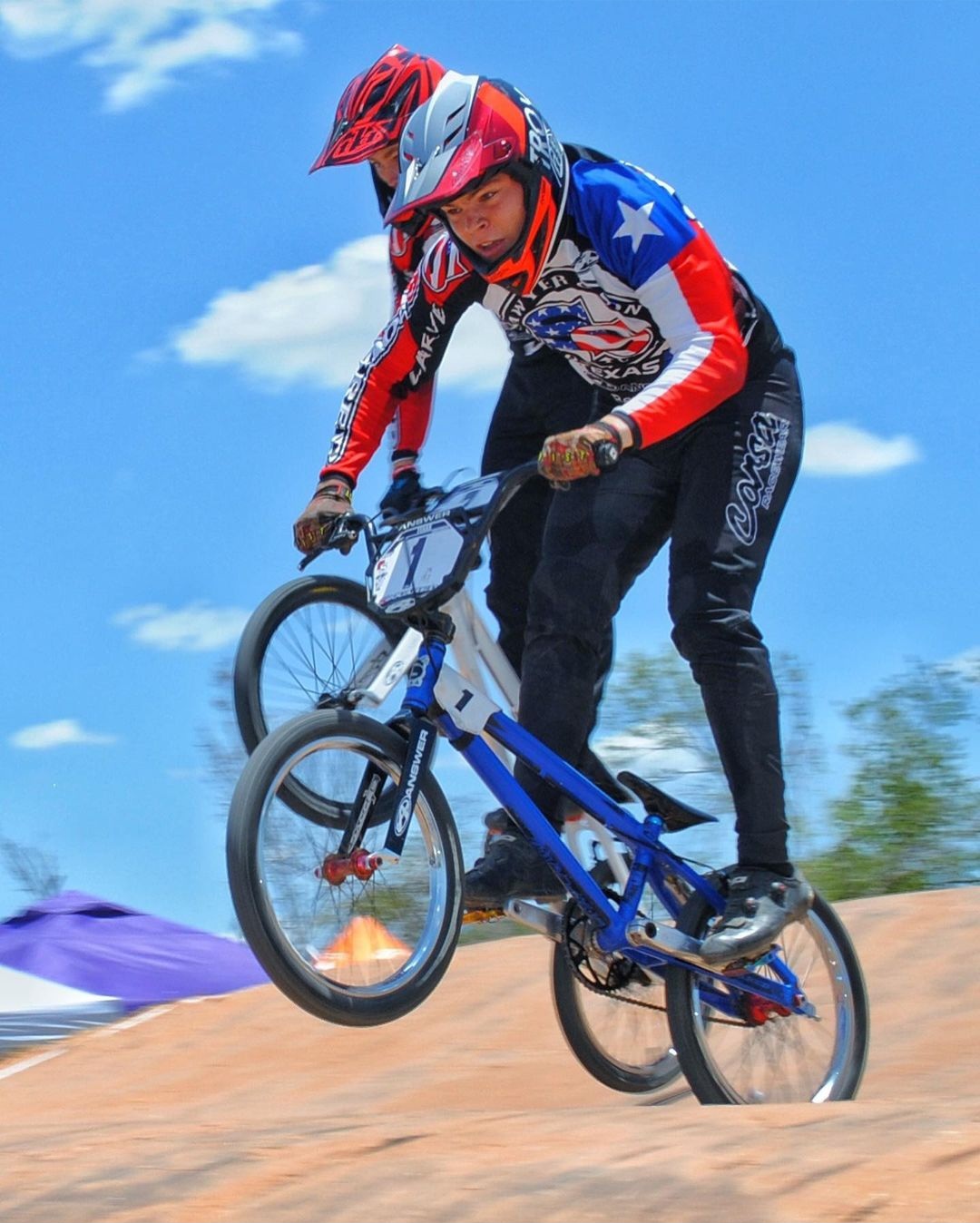 Aaron Kingslien competing in cycling