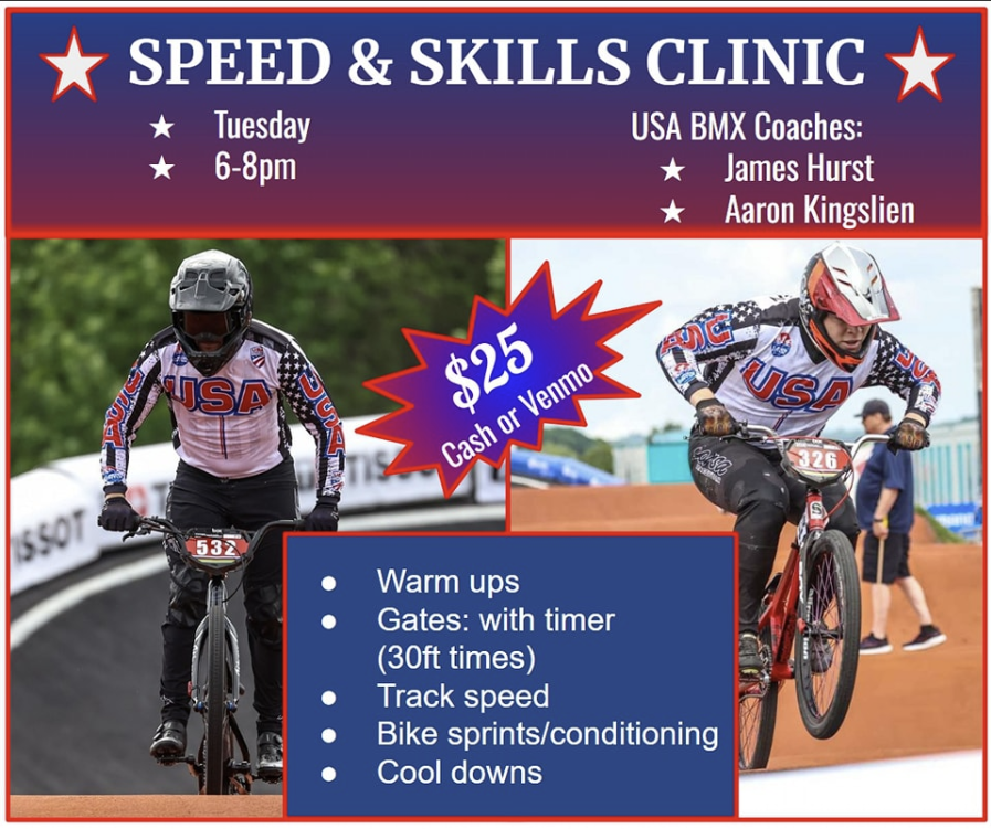 Aaron Kingslien coaching BMX riders