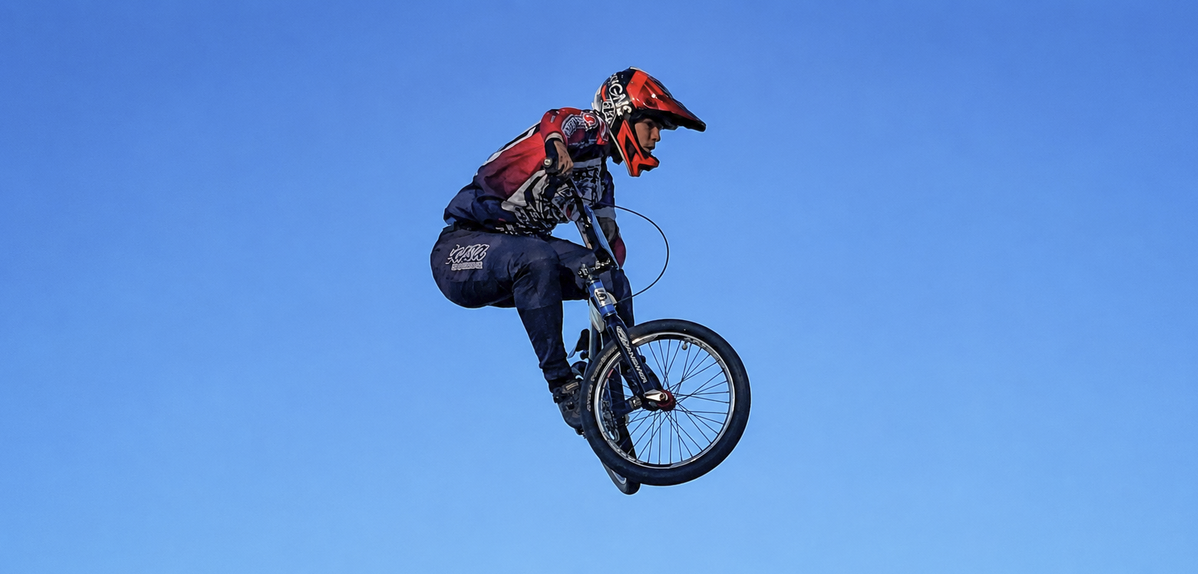 Aaron Kingslien racing BMX